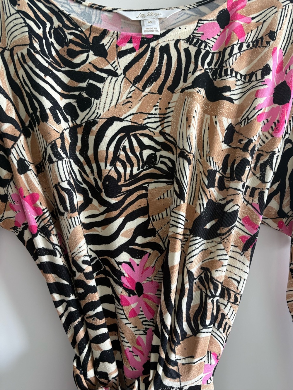 Lilly Pulitzer Multicolor Animal Print dress with Pink Accent Size Medium - Picture 2 of 12